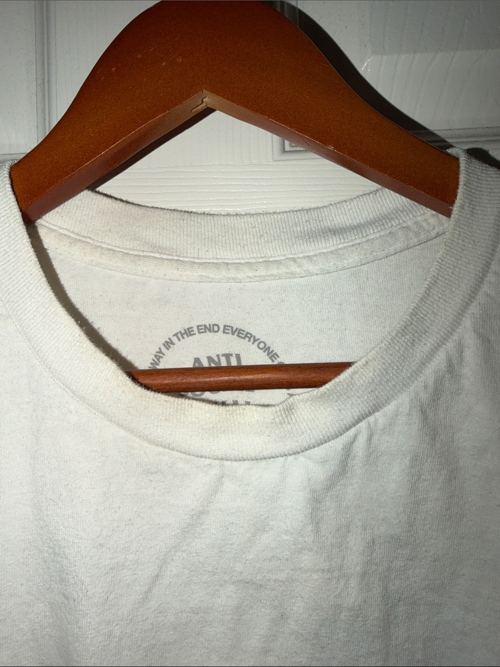 Anti Social Social Club White 'Crying' Graphic Tee with Multicolor Circles - Picture 5 of 7